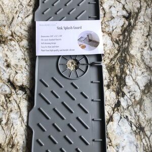 Gray Silicone Sink Splash Guard by